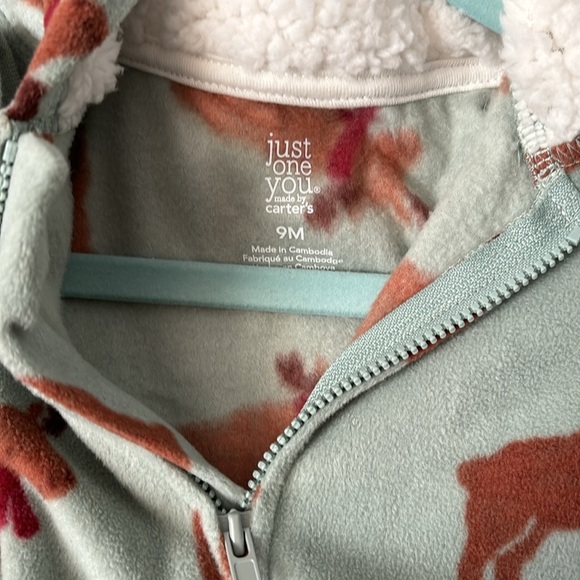 Just One You Carters Moose Pajamas - Picture 3 of 4